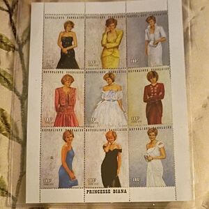 Princess Diana Stamps Of Her Royal Dresses
